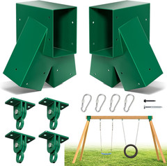 Heavy Duty Swing Sets Bracket Kit, Including 2 A-Frame Swing Set Brackets and 4