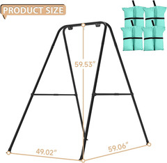 Kids Swing Stand – A-Frame Metal Frame for Indoor/Outdoor Toddler Swings