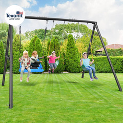 600Lbs Heavy Duty Swing Set with 1 Platform Swing, 2 Belt Swings,A Frame Metal S