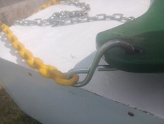 (04-0002) Deluxe Swing Belt-Green with Yellow Coated Chains-225 Weight Limit