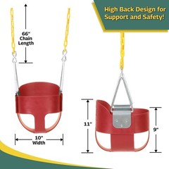 Durable Toddler Swing Seat – High Back Style with Easy Setup for Outdoor Fun
