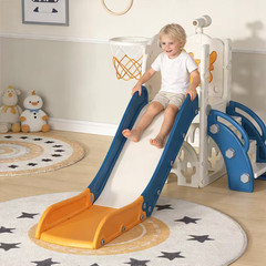 6.1ft Yellow 5-In-1 Toddler Slide Indoor Outdoor Wave Slide Backyard Playground