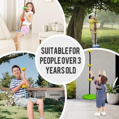 Climbing Rope with Platforms Tree Swing for Kids Disc Swing Seat Set Outdoor