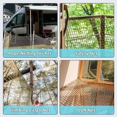 Double Layer Climbing Net for Kids – Playground Safety Cargo Net for Treehouse &