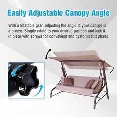 2 Pcs Garden Swing Plastic Fittings – Porch Patio Swing Frame Parts to Attach.
