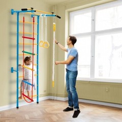 Kids Indoor Gym Playground Swedish Wall Mount Ladder Children Exercise Toy Bars