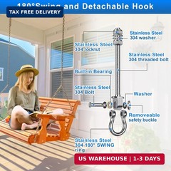 6Pcs Heavy Duty Swing Hangers with Bearings Swing Hooks for Wood & Metal Beams S