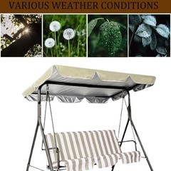 Multi-Size Outdoor Swing Canopy Replacement in Beige – Ideal for Summer Comfort