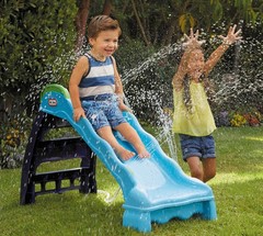 Little Tikes 2-in-1 Slide Indoor Outdoor Blue Ages 2-6…(wa)