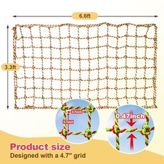 Heavy Duty Polyester Climbing Cargo Net for Kids Outdoor Use 3.3ft x 6.6ft