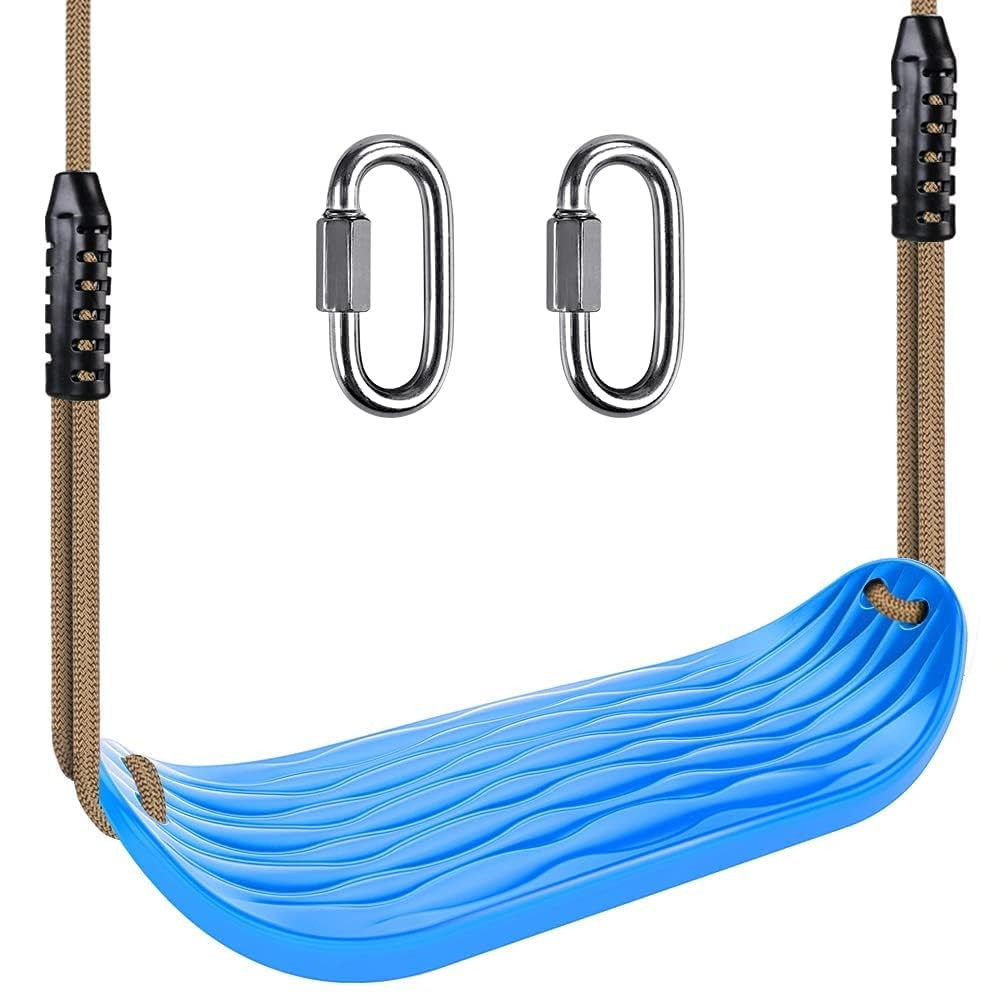 Non-Slip Plastic Swing Seat, Heavy Duty Tree Swing Set with Adjustable Rope &…