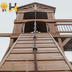 Backyard Discovery Sterling Point Outdoor Playground Set W/ Elevated Clubhouse,