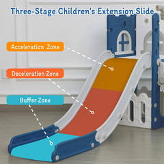 6 in 1 Toddler Slide,Kids Climber Slider for Indoor Outdoor Playground with Bask