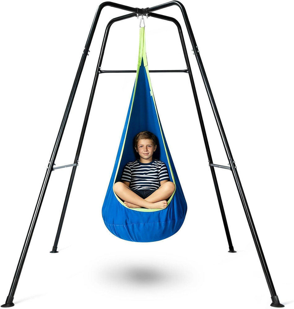 Heavy Duty Sensory Swing Set with Stand for Kids – Indoor/Outdoor Use