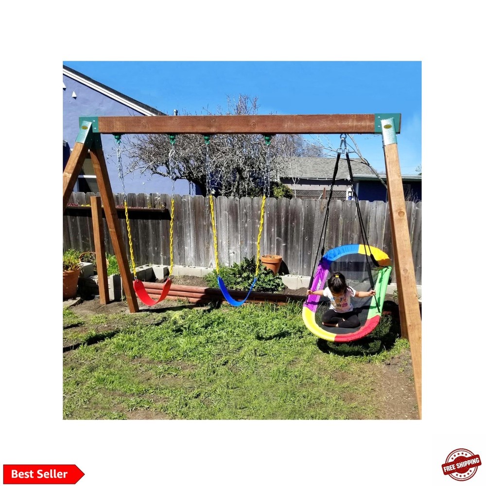 2400 lb Capacity Heavy Duty Swing Hangers for Wooden Sets Playground Porch In…