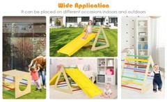 Kids Indoor Triangle Climber Play Gym Set Playroom Toddler Activity Ladder Ramp