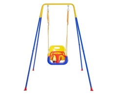 FUNLIO 3-in-1 Toddler Swing Set with 4 Sandbags, Indoor/Outdoor Baby Swing wi…