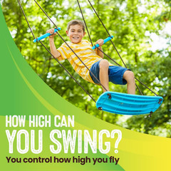 Swurfer Kick Stand up Surfing Tree Swing Outdoor Swings for Kids up to 200 Lbs –