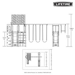 New Lifetime Big Stuff Deluxe Swing Set + 2 Slides, Monkey Bars Outdoor Kids Fun