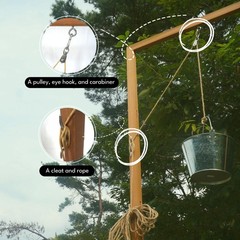 DIY Treehouse Bucket Pulley Kit for Kids – Outdoor Playground Accessory, Easy…