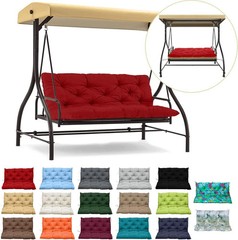 Waterproof Porch Swing Cushion Replacement, Thick 4″ 2-3 Seat Outdoor Swing Seat