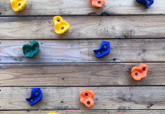 20pc Rock Wall Climbing Holds Kids Indoor Outdoor Playground Set with Handles
