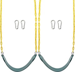 2PCS Swings Seats Heavy Duty with 66″ Chain, Playground Swing Set Accessories…