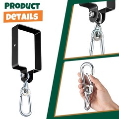 4 Pcs Metal Swing Set Brackets Includes Snap Hooks Brackets Attachments Heavy…
