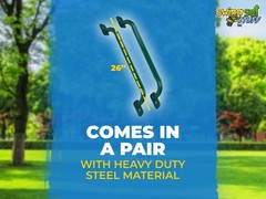SWING SET STUFF INC SMALL STEEL HANDLES (PAIR) GREEN ONLY attachment slide 0307