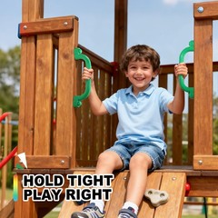8Pcs Kids Playground Safety Handles -Swing Set & Climbing Frame Hand Grips, M…