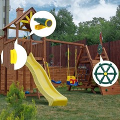 Playground Accessories for Kids, Play Set Attachments with Pirate Ship Wheel,…