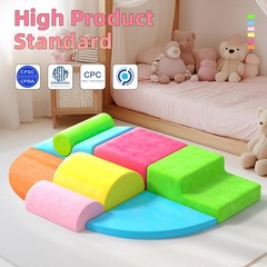 8 Piece Climbing Blocks，Soft Play Climbing Toys Indoor for Toddlers Ideal Cra…