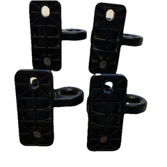 Durable Porch Swing Hangers Kit with Screws & Snap Hooks – 4 Pack Black
