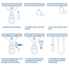 360° Swivel Swing Hangers for 1200lb Heavy Duty in 304 Stainless Steel, Swing…