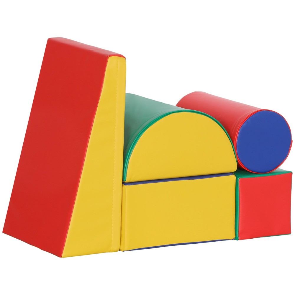 Customizable Foam Play Area 5-Piece Set with 24×16 Ramp Chromatic Assortment