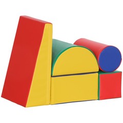 Customizable Foam Play Area 5-Piece Set with 24×16 Ramp Chromatic Assortment