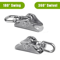 SELEWARE Stainless Steel Swing Small, Silver2 – 360° Hanger ( 2 Pack )