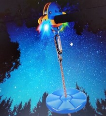 Zeromx 100 Ft Zip Line Kids Adults 330 lbs UFO Light up trolley Thick seat New