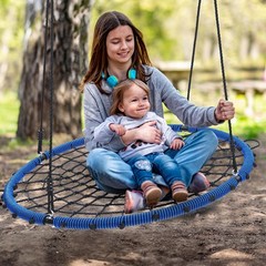 Trekassy 45″ 750lbs Spider Web Tree Swing for Kids & Adults, Outdoor Steel Fr…