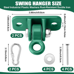 Heavy Duty a Frame Swing Set Bracket Kit Include 2 Brackets & 2 Swing Hangers wi