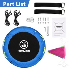 48 inch Tree Swing, Larger Saucer Flying Swing for Whole Family, 900lbs Weigh…