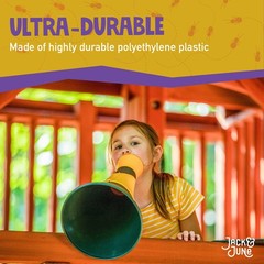 Green Megaphone for Outdoor Playsets, Wooden Jungle Gyms, and Residential Pla…