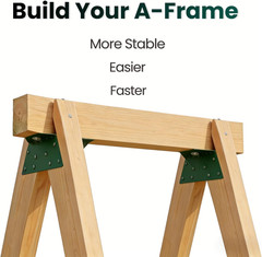4 Pcs EZ Frame Wooden Swing Accessories, A-Frame Bracket for Set Beam, Fitting,