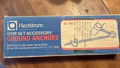 NOS Hedstrom Gym Set Accessory Ground Anchor Kit Anchors Clamps Leg Chains