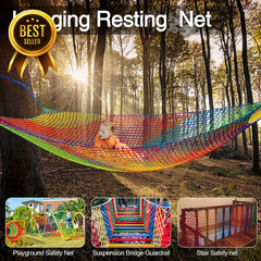6.5×9.8FT Climbing Cargo Net Double Layer Playground Safety Treehouse Net