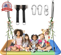 60 Inch Heavy-Duty Waterproof Rectangle Swing Seat 700lbs for Backyard Fun