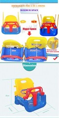 3-in-1 Infant to Teenage Blue Swing Outdoor Patio Garden for Kids Aged 6M+