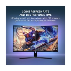 GAMEPOWER F20 27 Inch Curved White Gaming Monitor, 120Hz 1080p Display, 1ms R…