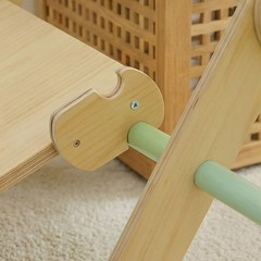 Wooden Toddler Climbing Arch Ramp Ladder Set, Indoor Playground Toy