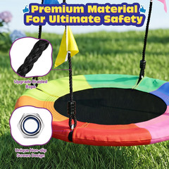 Tree Swing, 24 Inch Saucer Swing for Kids, 900Lbs Weight Capacity, with Adjustab